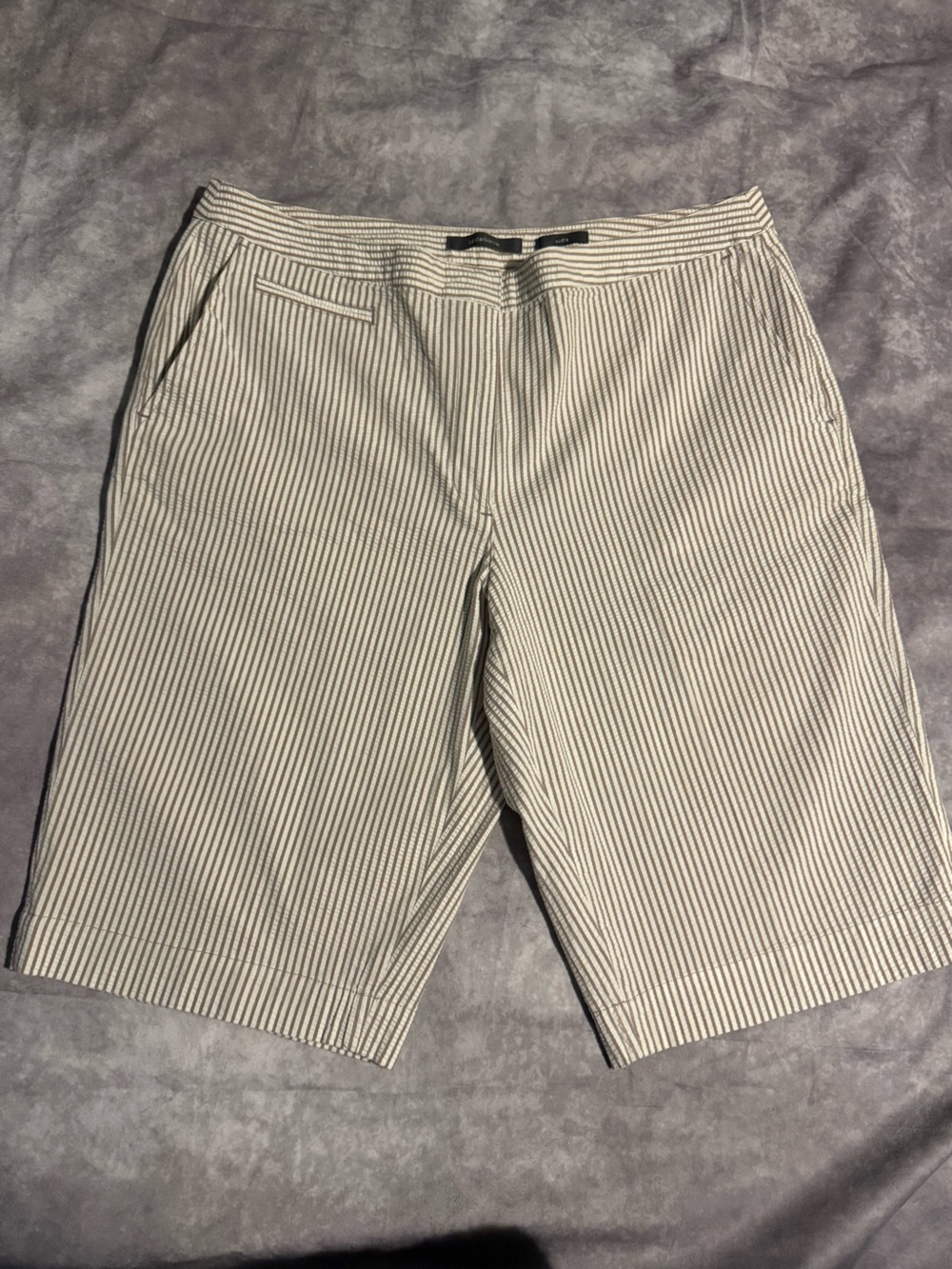 Liz Claiborne Audra Brown and White Striped Shorts